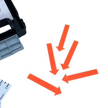 Detailaufnahme Markierpfeile in Markierset Box