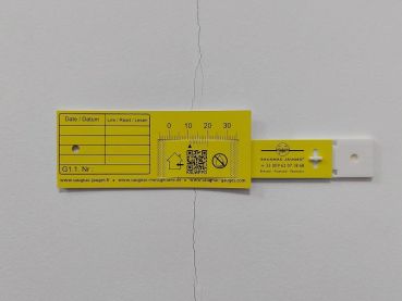 G1.1  -Riss-Messlehre, Rissmonitor - für den Innenbereich - mit QR-Code