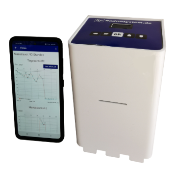 Radonsystem - Aktives Radonmessgerät für Kurz- u. Langzeitmessungen