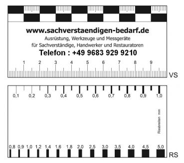 Risslineale mit eigenem Eindruck beidseitig 100 Stück schwarz/weiß