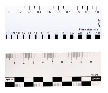 Risslineale, Rissbreitenschablone, Fotomaßstab 2 Stück im Set 100 * 35 mm