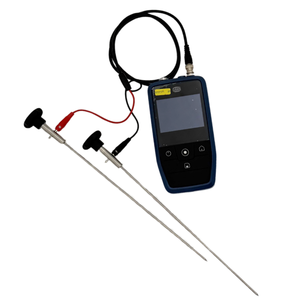 Elektrode an Gann Gerät mit Messkabel