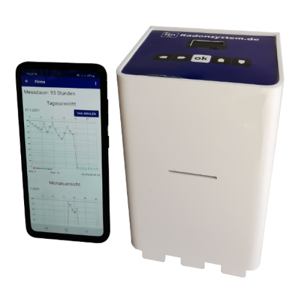 Radonsystem - Aktives Radonmessgerät für Kurz- u. Langzeitmessungen