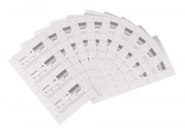 Rissmarken Rissbreitenmarken mit Zehntelteilung 10 Bögen / 40 Aufkleber 4proof
